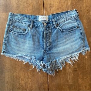 FREE PEOPLE Soft Relaxed Cutoff Jean Shorts